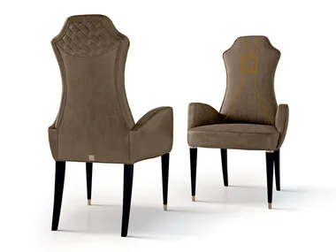 7011 - Velvet chair with armrests _ Carpanese Home